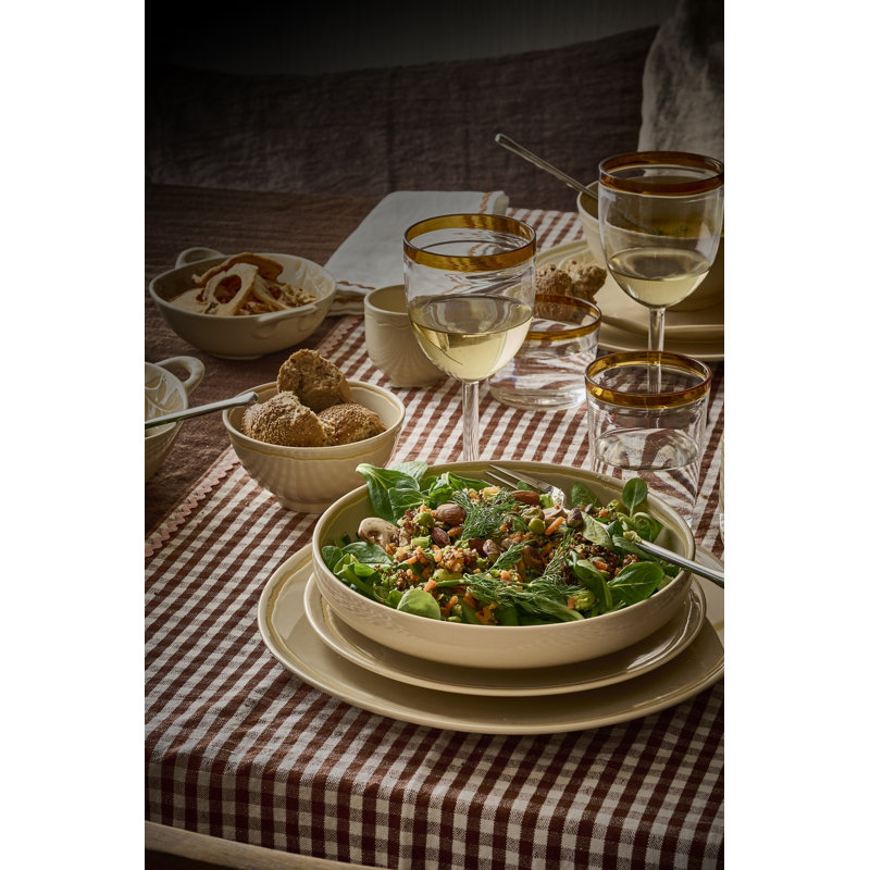 Olive Rust Linen Table Runner