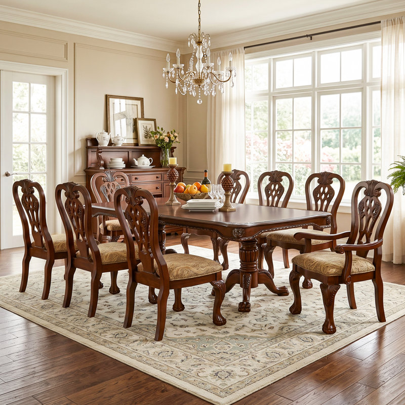 Jeremie 9-Piece Extendable Dining Table Set