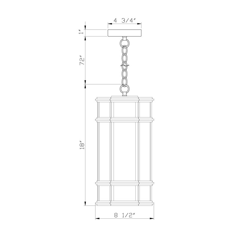 Monte LED Outdoor Pendant Light, Black