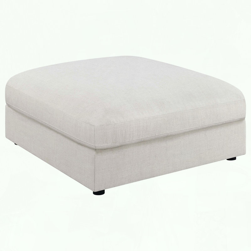 Repose-pieds carré beige neutre, Beige