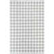 Lavande Plaid Wool Area Rug in Gray/White/Light Gray