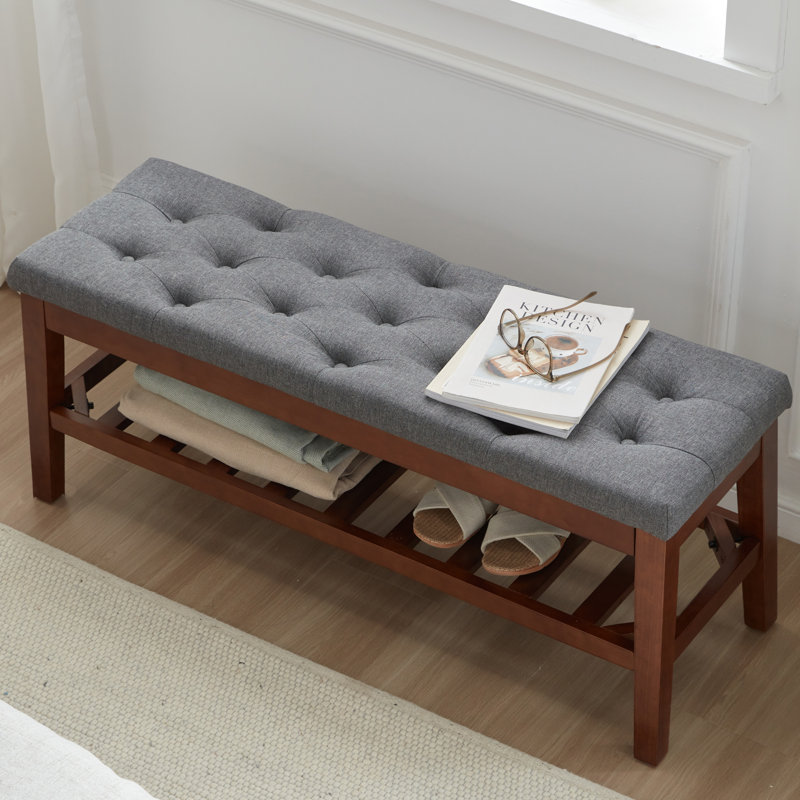Banc de rangement Jesha, Gris foncé