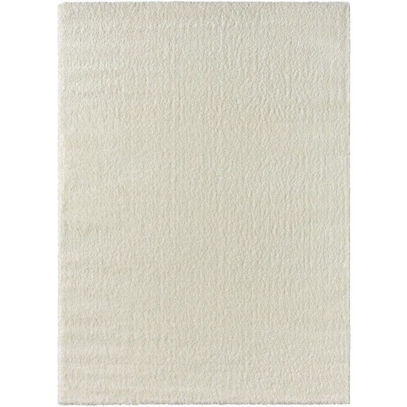 Solid Color Machine Woven Polypropylene Shag Area Rug, Rectangle 6' x 9'