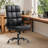 Leather Executive Chair With Adjustable Flip‑Up Arms-1185530476