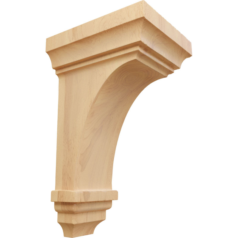 Petit corbeau en bois Jefferson, chêne rouge, l 4 po x P 4 3/4 po x H 8 po (paquet de 4), Chêne rouge