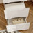Compact Flip-Top Makeup Vanity Set with LED Mirror, Storage Stool and Folding Side Shelf