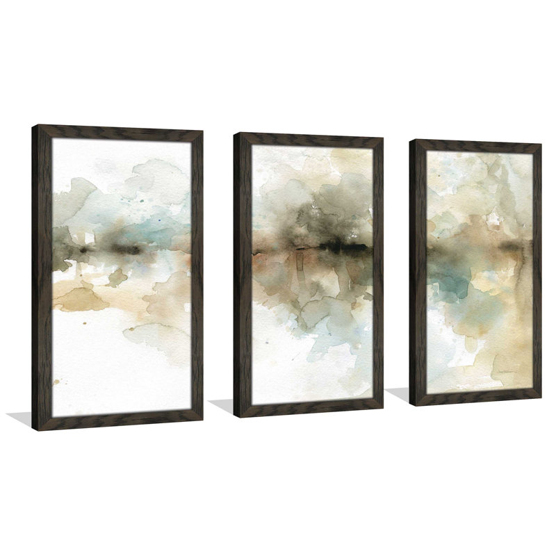 « island brume ii », reproduction de peinture à l’aquarelle à l’impression multi-parties, L 40,5 po x H 25,5 po x P 1 po