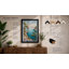 Tranquil Mediterranean Cove Coastal - Framed Print-930571776-930571780