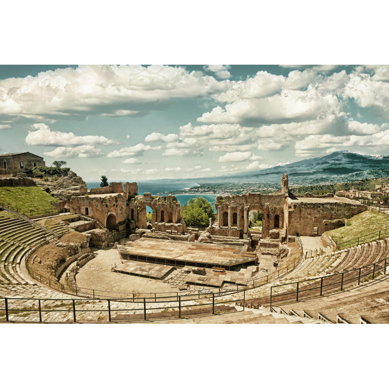 Taormina'S Theater by Andras_csontos - Wrapped Canvas Print, 30cm H x 46cm W