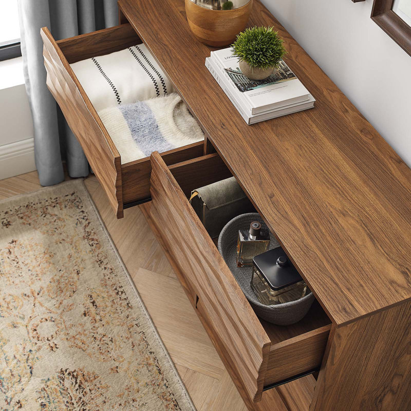 Modway Vespera 6-Drawer Dresser, Walnut