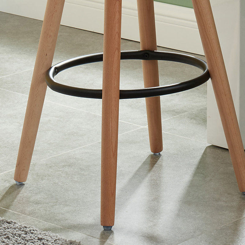 Tabouret de comptoir moderne de 26 po en ABS et en bois massif, ensemble de 4, Blanc