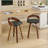 Stylish and Comfortable Bar Stools Set of 2 with Swivel Function and Soft Cushion Seat-1208887842