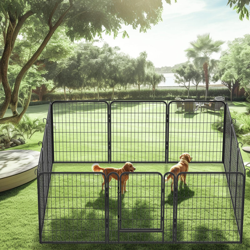 Panel Metal Exercise Pen, 31.7" H x 105" W x 105" D