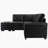 Sleeper Sectional Sofa, L-Shape Corner Couch Sofa-Bed With Storage Ottoman
