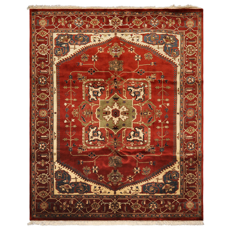 Tapis en laine noué à la main 7 pi 11 po x 9 pi 9 po Tree of Life