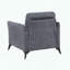 Chaise d'appoint moderne en microfibre, support à ressorts ensachés et pieds en métal noir