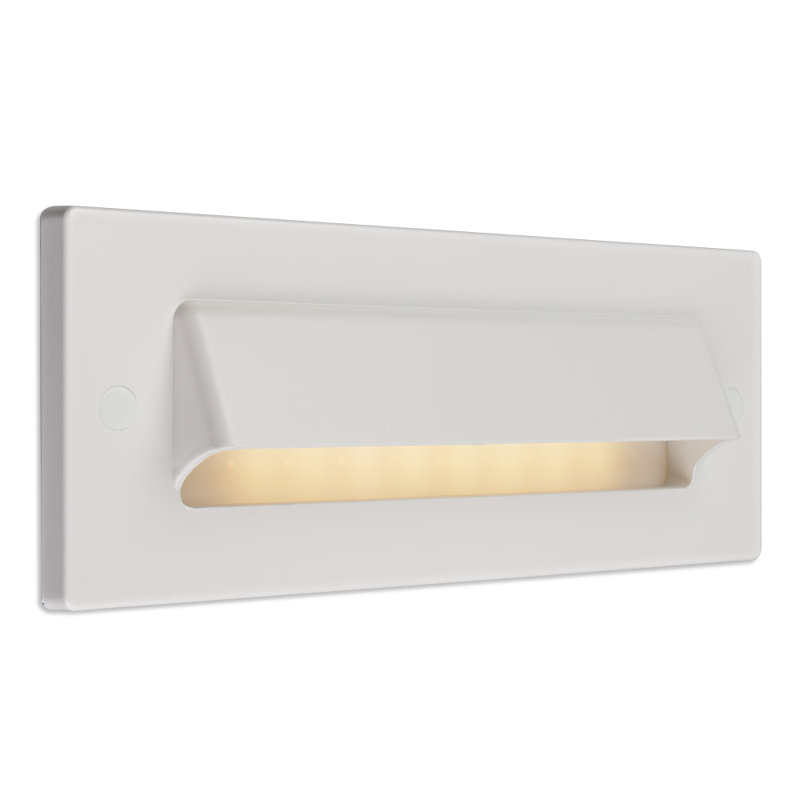 Integrated LED Metal Step Light, White