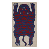 Tapis rectangulaire en laine de conception unique 3 pi x 5 pi 3 po