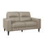 Causeuse Willow de 56 po, grain supérieur noir et similicuir, bois massif-1072610499
