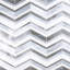 Rietto Arrow Mist Chevron 9 in. x 16 in. Glossy Glass Mosaic Wall Tile-58856777