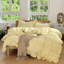 Ensemble de housse de couette à volants Gingham, ensemble de housse d'édredon à carreaux en microfibre prélavée-126276599-126276605