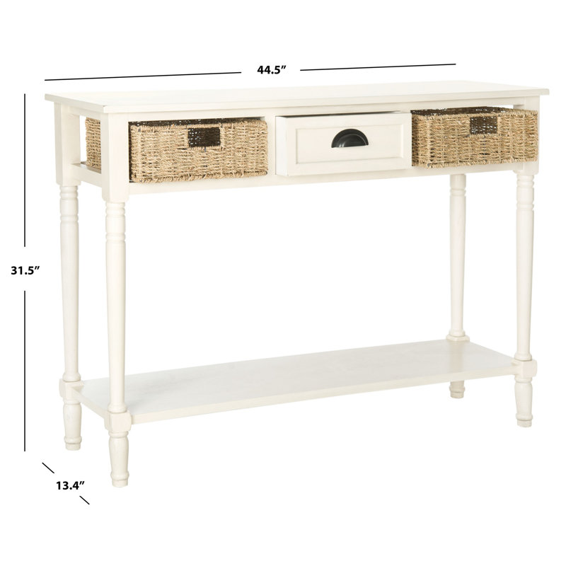 Console en bois massif 44,5 po Painswick, Blanchir