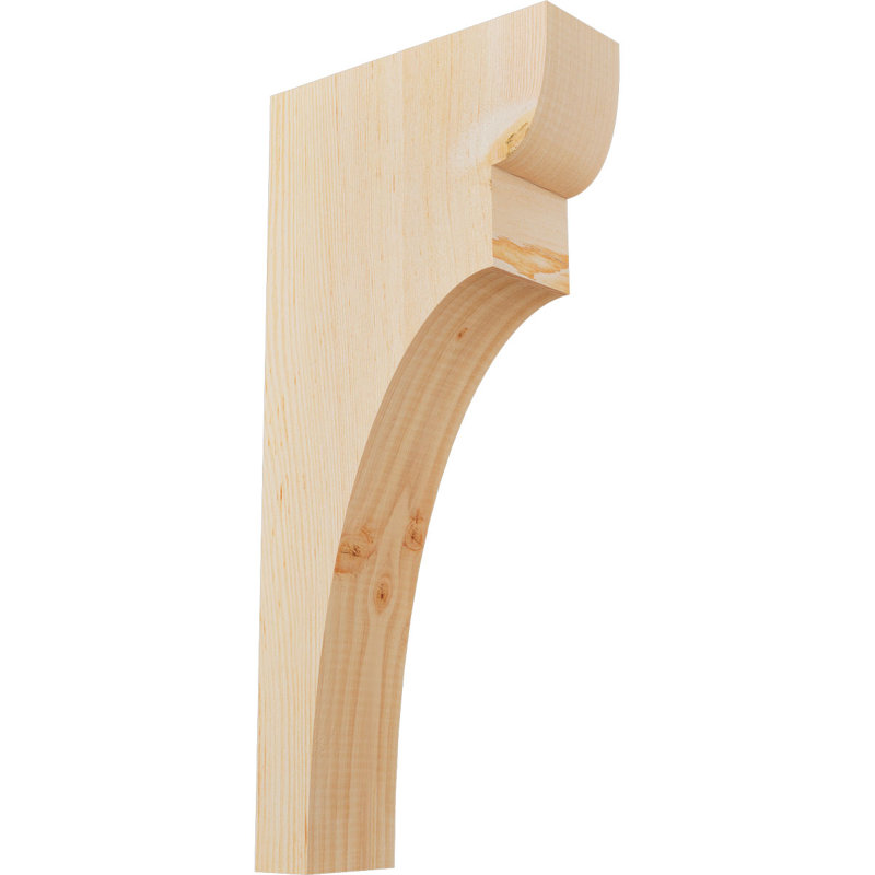 Yorktown Corbel, H 22 po x l 3,5 po x P 10 po, Sapin de Douglas, Lisse