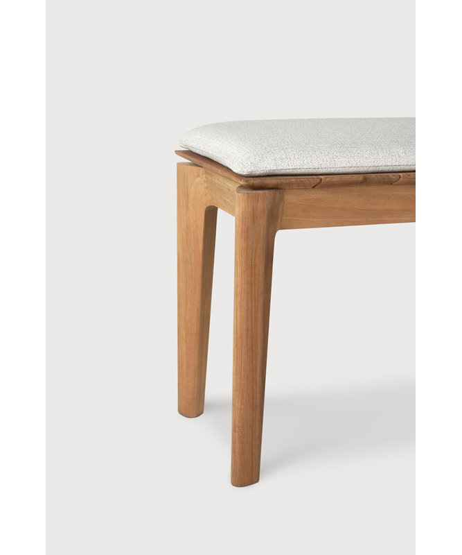 Bok Outdoor Teak Dining Bench, Off White