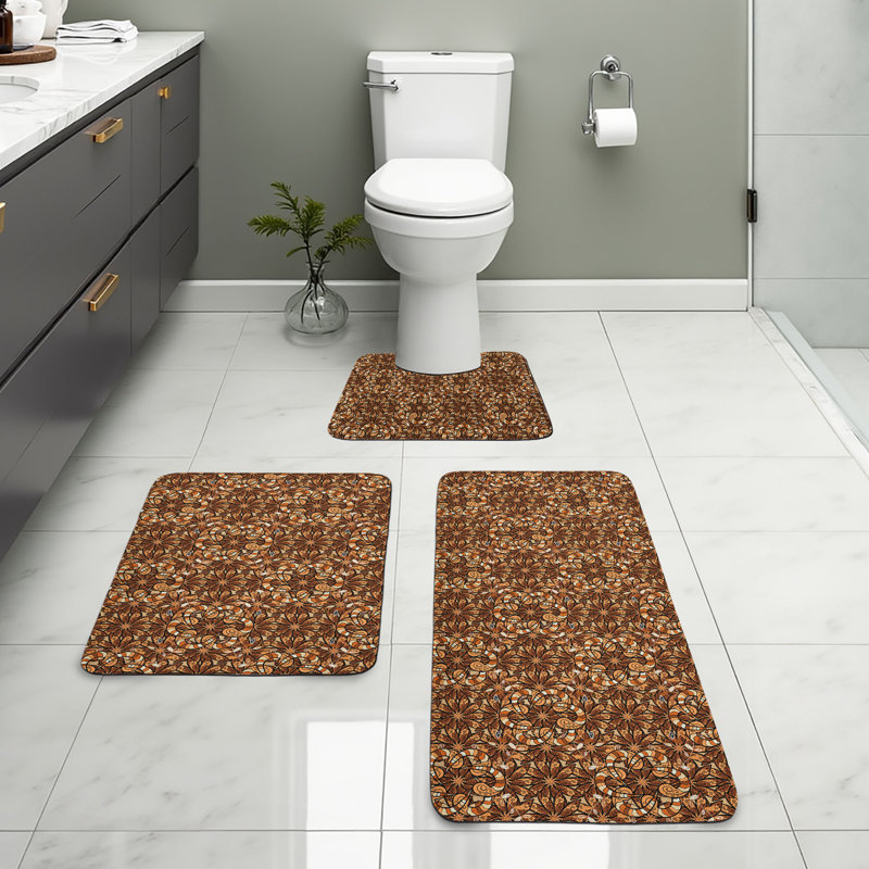  Ensemble de 3 tapis East pour salle de bain East