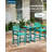 Bar Height Outdoor Table and Chairs Set, HDPE Wood Grain Patio Bar Table and Chairs with Heart Cutout Design-177904917