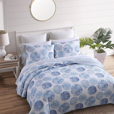 Ensemble de courtepointe réversible en coton bleu Tommy Bahama Ocean Isle