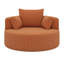 Fauteuil d'appoint pivotant avec 3 coussins amovibles-115839031