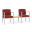 Structure tandem 2 places avec table centrale en acier Amherst-70961675-70961720-80033337