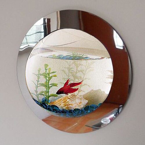 Archie & Oscar™ Maryjane 1 Gallon Reflection Fish Bubble Deluxe Mirrored  Wall Mounted Aquarium Tank & Reviews