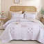 Ensemble de courtepointe 3 pièces à motif floral, literie de courtepointe à imprimé vibrant avec 2 taies d'oreiller-116926244-116926241