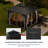 10 Ft. W x 10 Ft. D Steel Gazebo