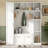 Farmhouse Elegant Hall Tree with 4 Side Cabinets, All-in-One Mudroom Furniture with Adjustable Shelves & Open Cubbies, Beadboard Entryway Bench with Coat Rack & 5 Hooks for Hallway-129444468