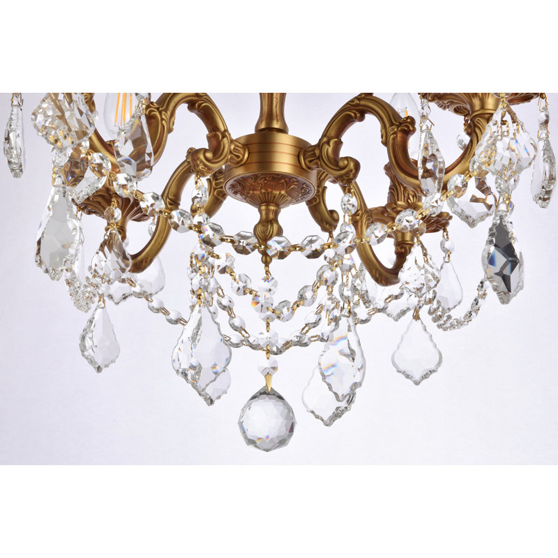 Ashmin 4 - Light Chandelier, French Gold / Crystal (Clear) / Royal Cut