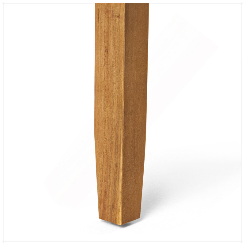 Causeuse et table basse en bois Peyton, coussins résistants à l'eau pour un confort et un style extérieurs, Beige