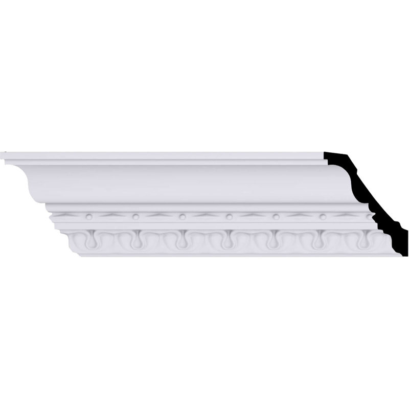 H 4 po x P 3 1/4 po x F 5 1/8 po x L 94 1/2 po (1 7/8 po), moulure couronnée Leslie