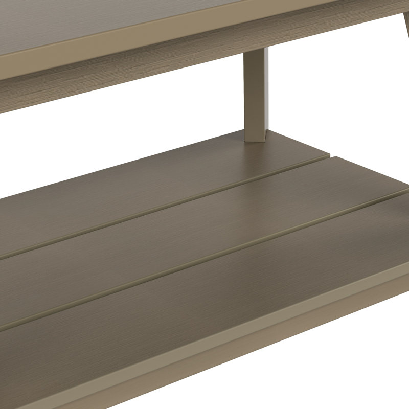 Table basse d'extérieur en polyester Arrlo, Taupe