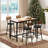 Dining Table Set for 4, 5-Piece Counter Height Bar Table Set with 4 PU Upholstered Stools