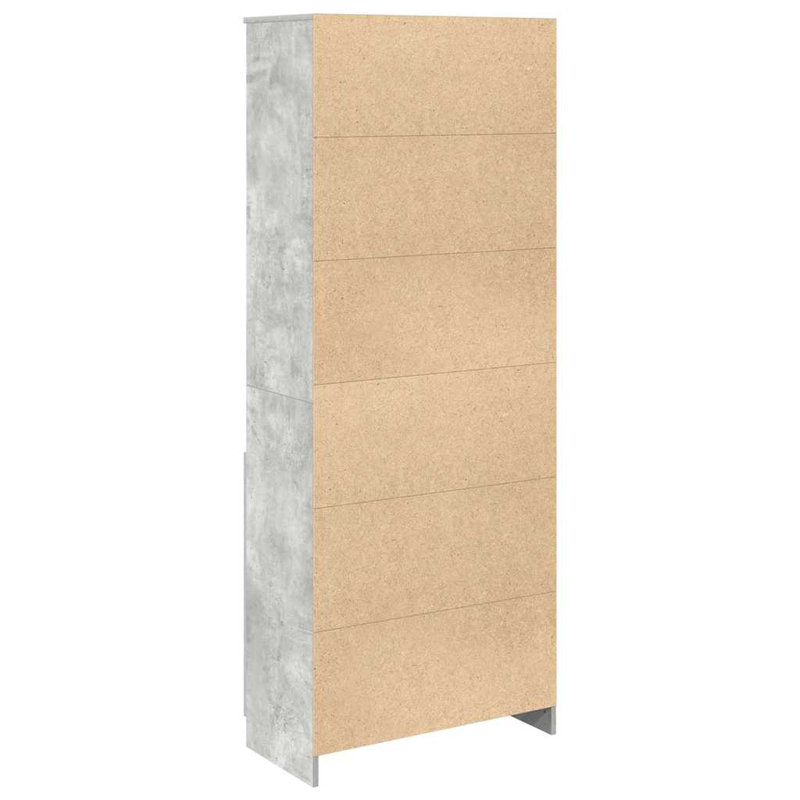 Highboard 70X35x180 Cm Engineered Wood, Concrete Grey