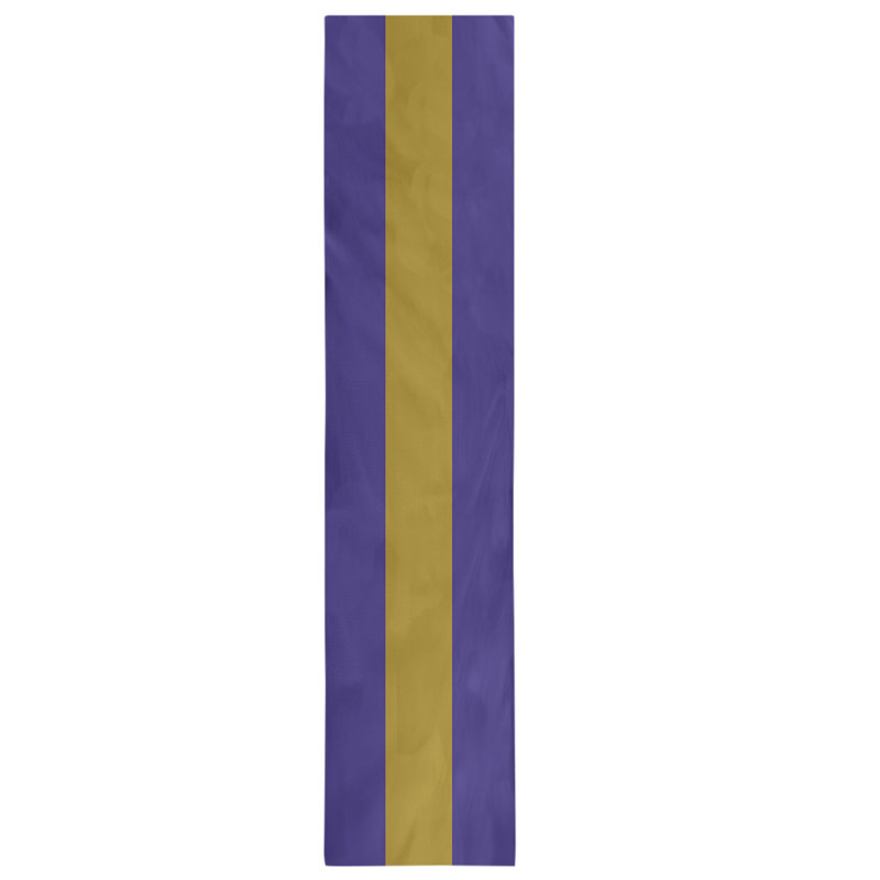 Dallas Football Stripes Table Runner, 90" L x 16" W, Purple/Gold