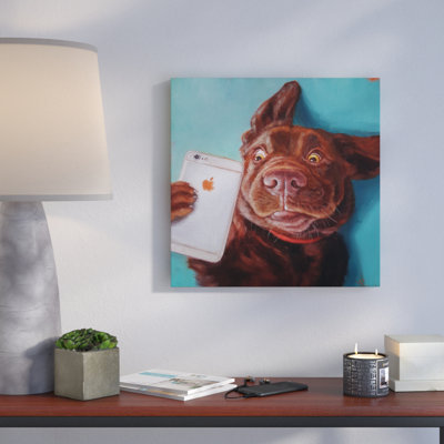 «Dog Selfie» par Poynor, impression sur toile
