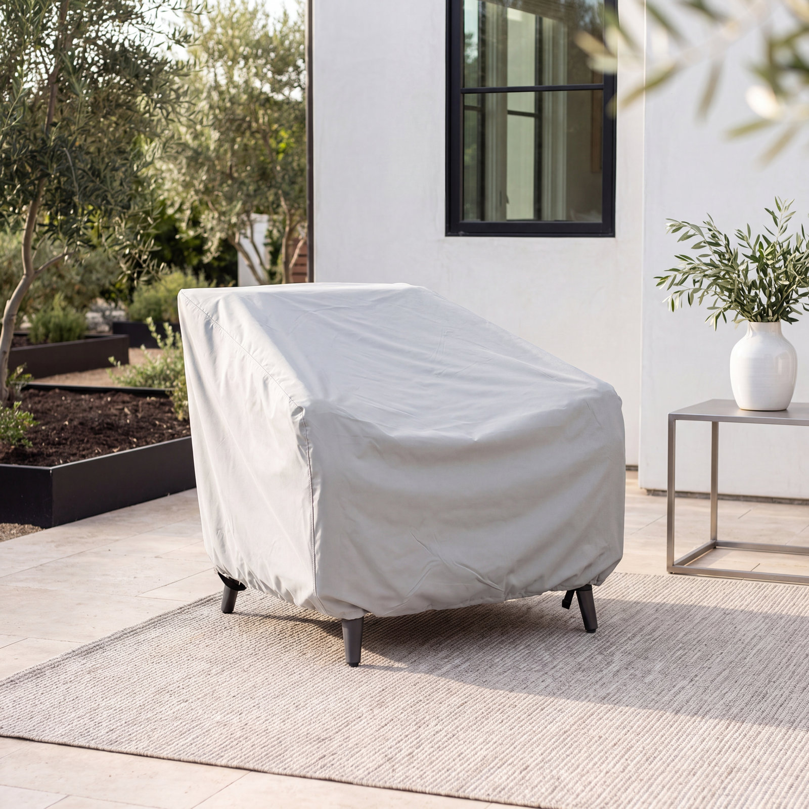 Evie Outdoor Patio Chaise Lounge Cover