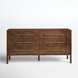 Cascade Solid Wood 68'' W 6 - Drawer Dresser