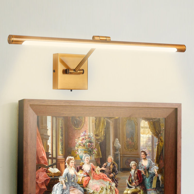 1-Light Dimmable LED Picture Light 3000K/4000K/5000K Adjustable, Brushed Brass, 4.33" H x 24" W x 9.06" D, 960 Lumens