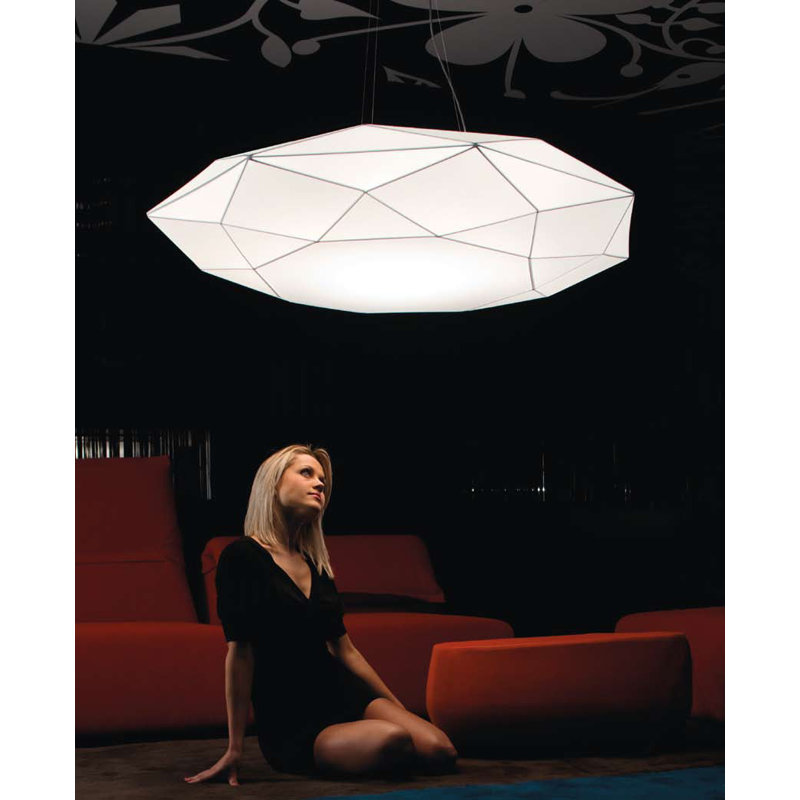 Diamond 3 - Light Geometric Chandelier, 6.7" H x 31.5" W x 31.5" D