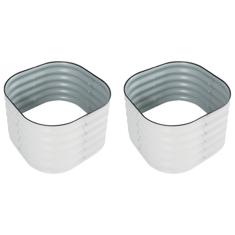 2PCS Metal Raised Garden Bed Planter Box